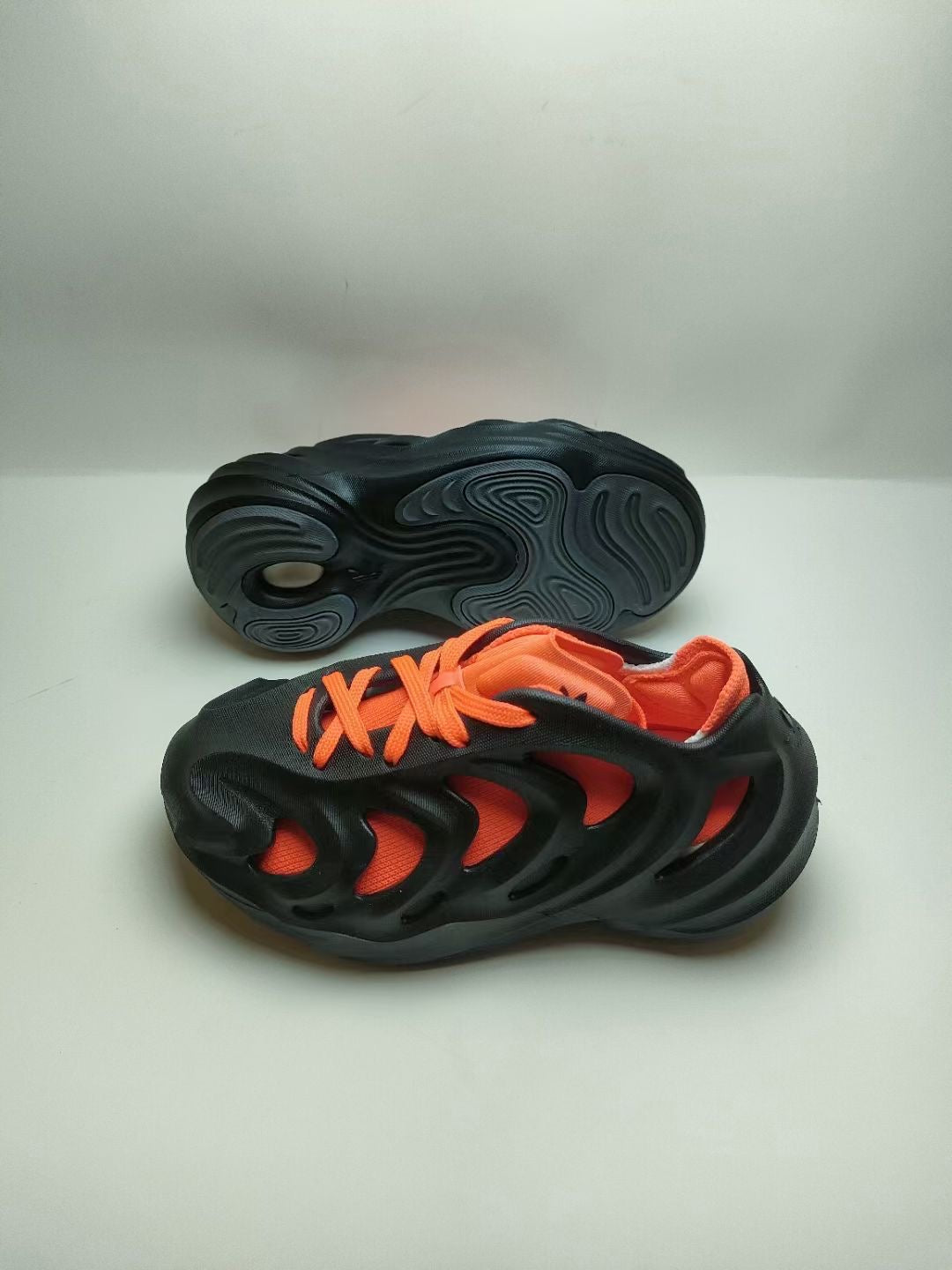 ADIDAS clover adiFOM boys and girls hole shoes " black, orange"