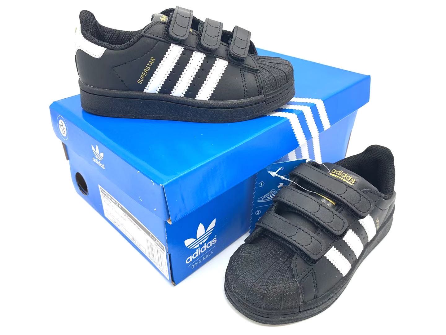 Adidas classic shell toe children's shoes" black"