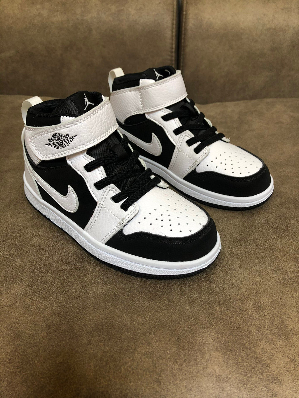 Joe's high-top Velcro children's shoes" white, black"