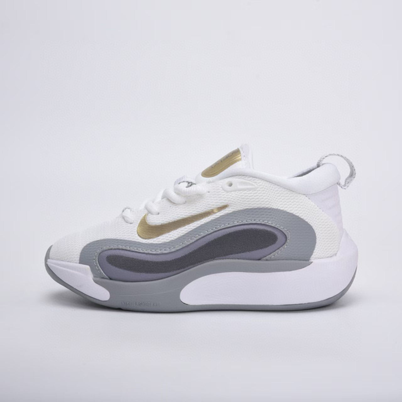 Nike basketball shoes "white, gray"
