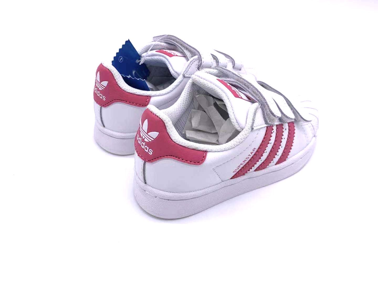 Adidas classic shell toe children's shoes" white, pink"