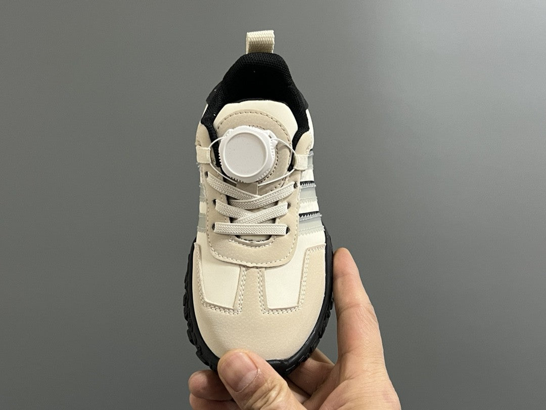 Adidas lock buckle children's dad sports shoes" cream, white"