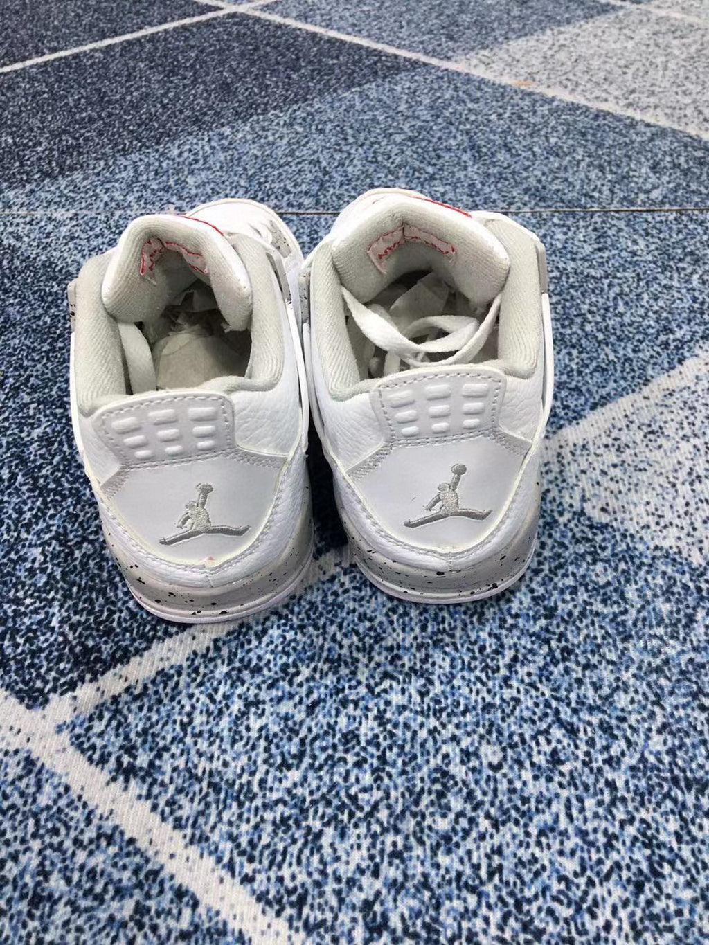 Jordan 4 children's sports shoes" white"