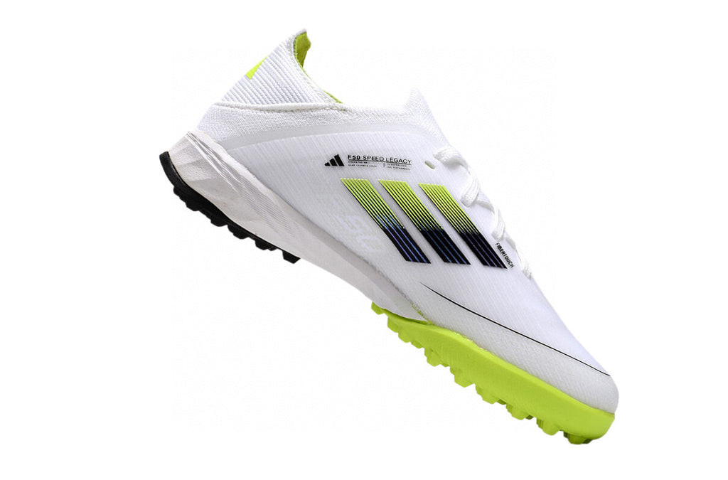 Adidas F50 knitted waterproof football shoes" white. green"