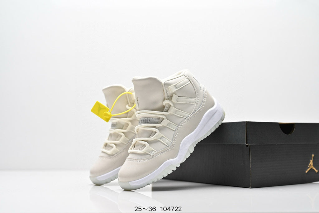 Joe 11 high-top high-quality children's shoes" basketball" Cream"