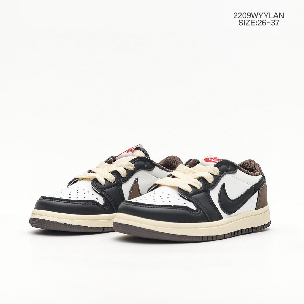 Jordan low-top hook series" white, black, brown, cream"