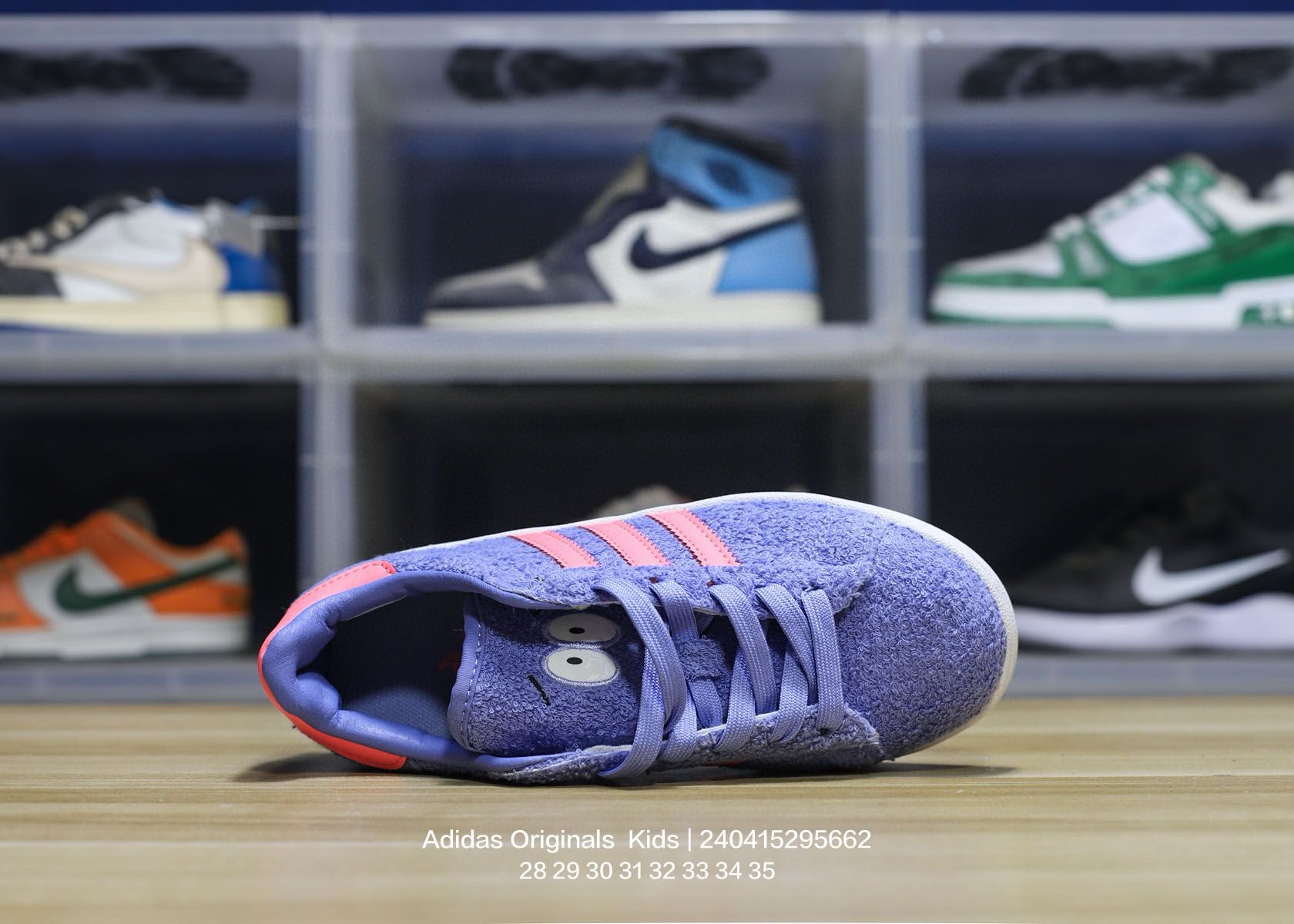 Adidas clover pig leather sneakers "blue"