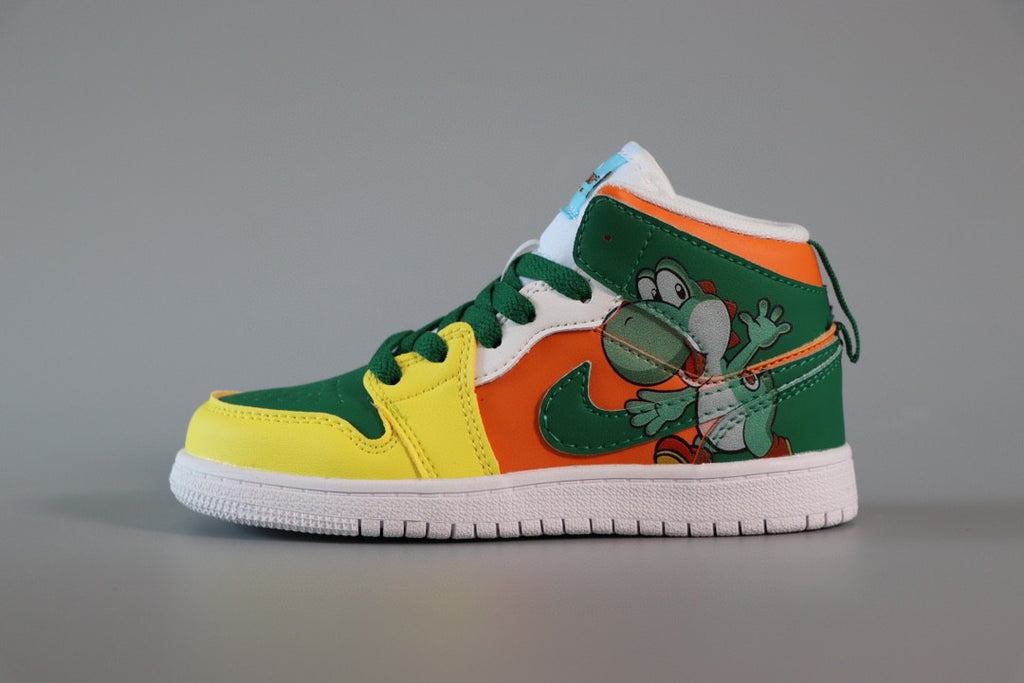 Jordan Air Jordan 1 Super Mario" yellow, orange, green"