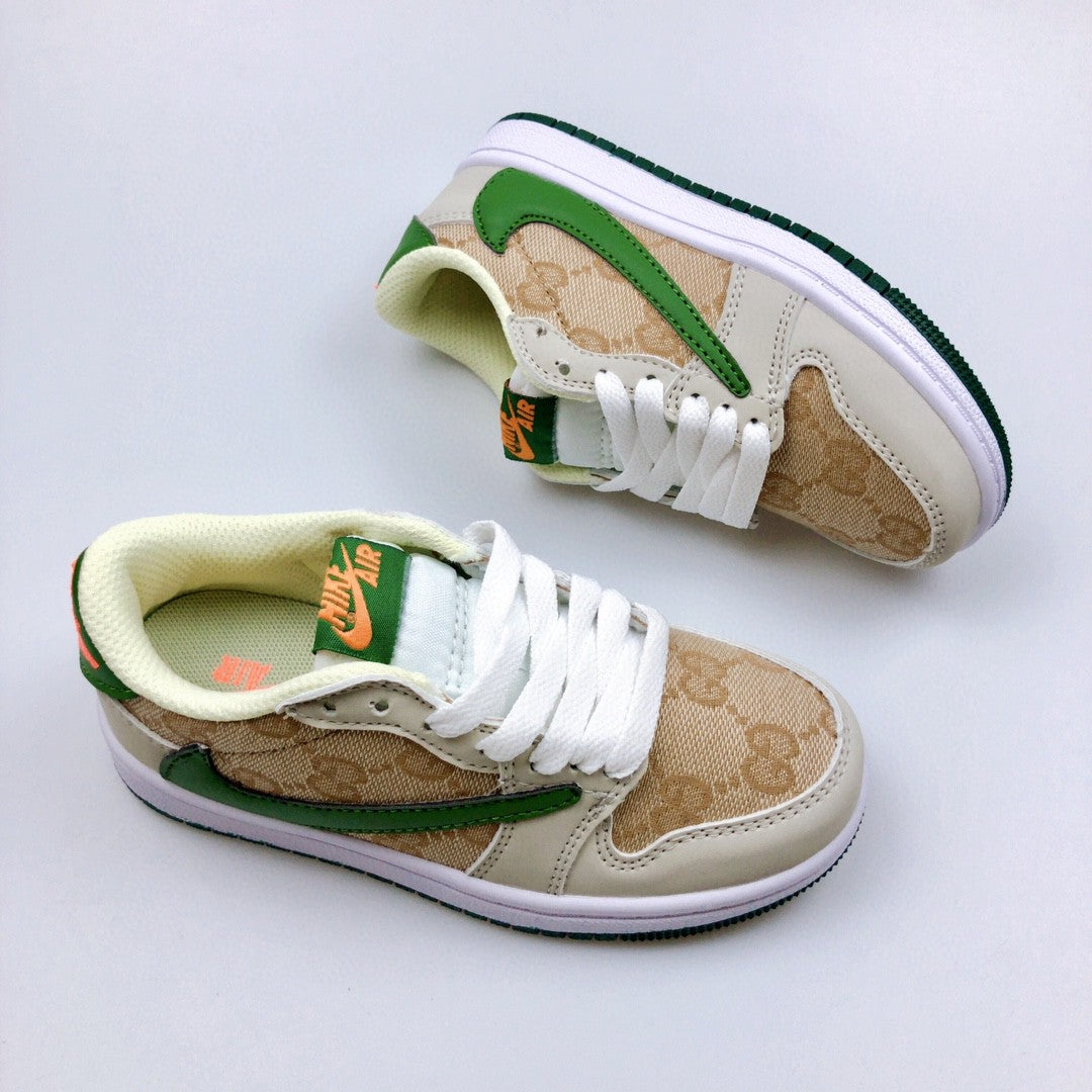 Jordan low-top reverse hook black warrior" beige, green'