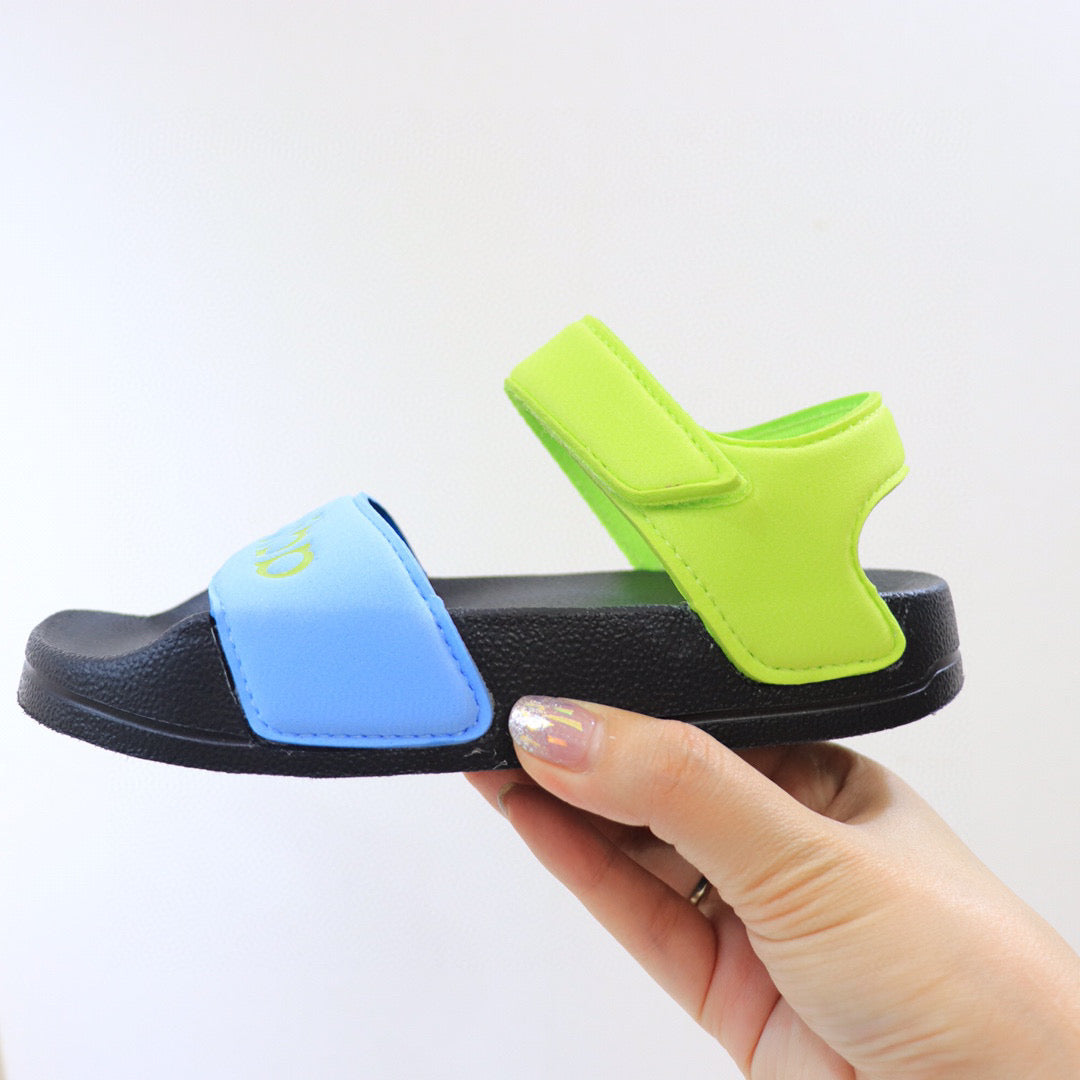 Adidas Candy Velcro Sandals" black, green, blue"