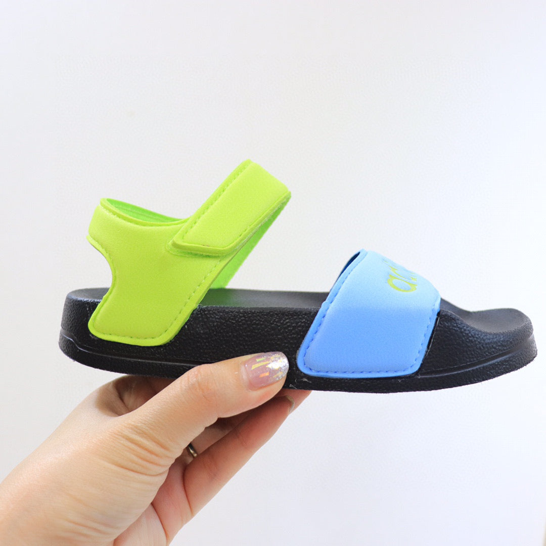 Adidas Candy Velcro Sandals" black, green, blue"