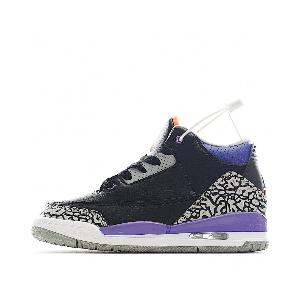 Joe 3 air cushion bottom children's shoes" white, black, purple, blue"