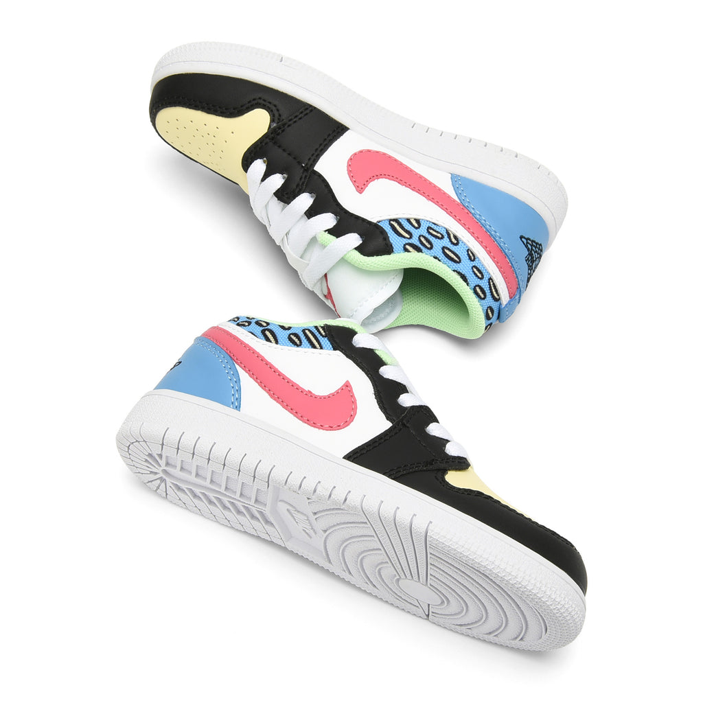 Qiaoyi low-top shoelaces" white, black, yellow, blue"