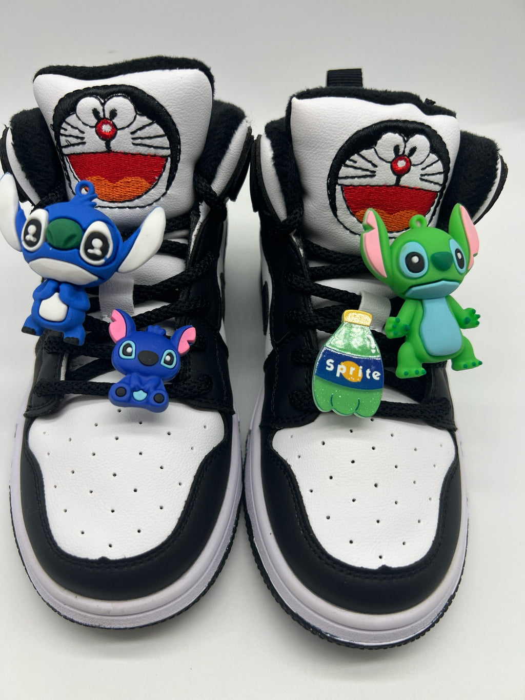 Joe One Cartoon Doll Accessories High Top Sneakers " white, black"