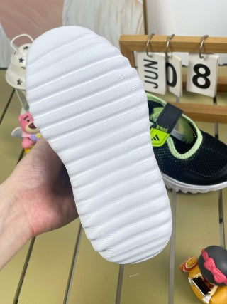 AD children's sandals" Black &Lime Green"