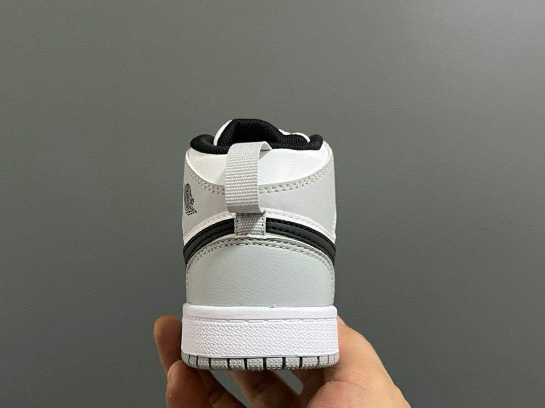 Joe 1 Zhongbang lock children's sports shoes" white, gray"
