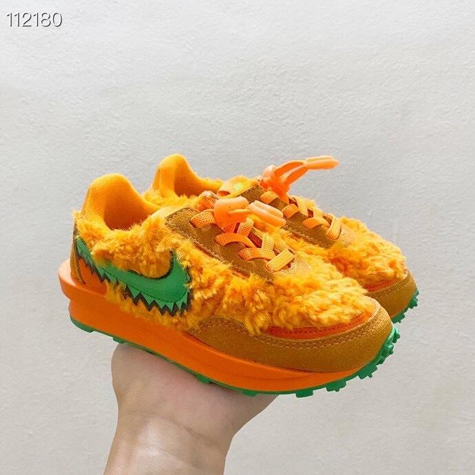 Nike Waffle Casual Jogging Shoes Deconstructed Double Hook" orange"