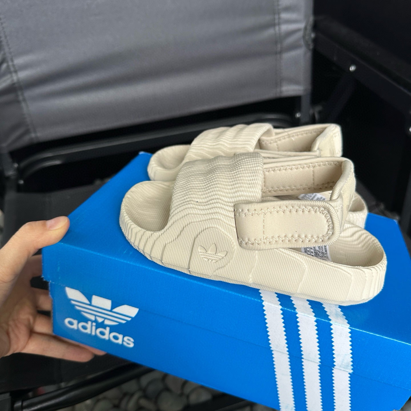 Adidas two-way beach sandals" cream"