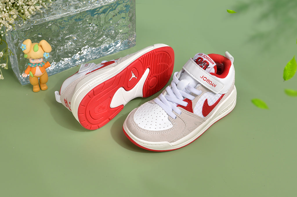 Nike Jordan 90 children's casual shoes" gray, white, red"