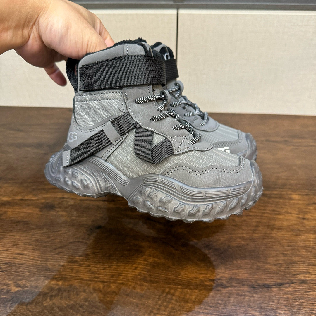 U-GG children's fleece boots" Gray"
