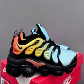Nike AIR MAX plus full-length air cushion" light blue, yellow,& orange"