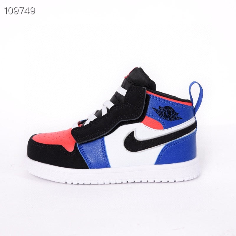 Jordan high top elastic band" white, blue, red"