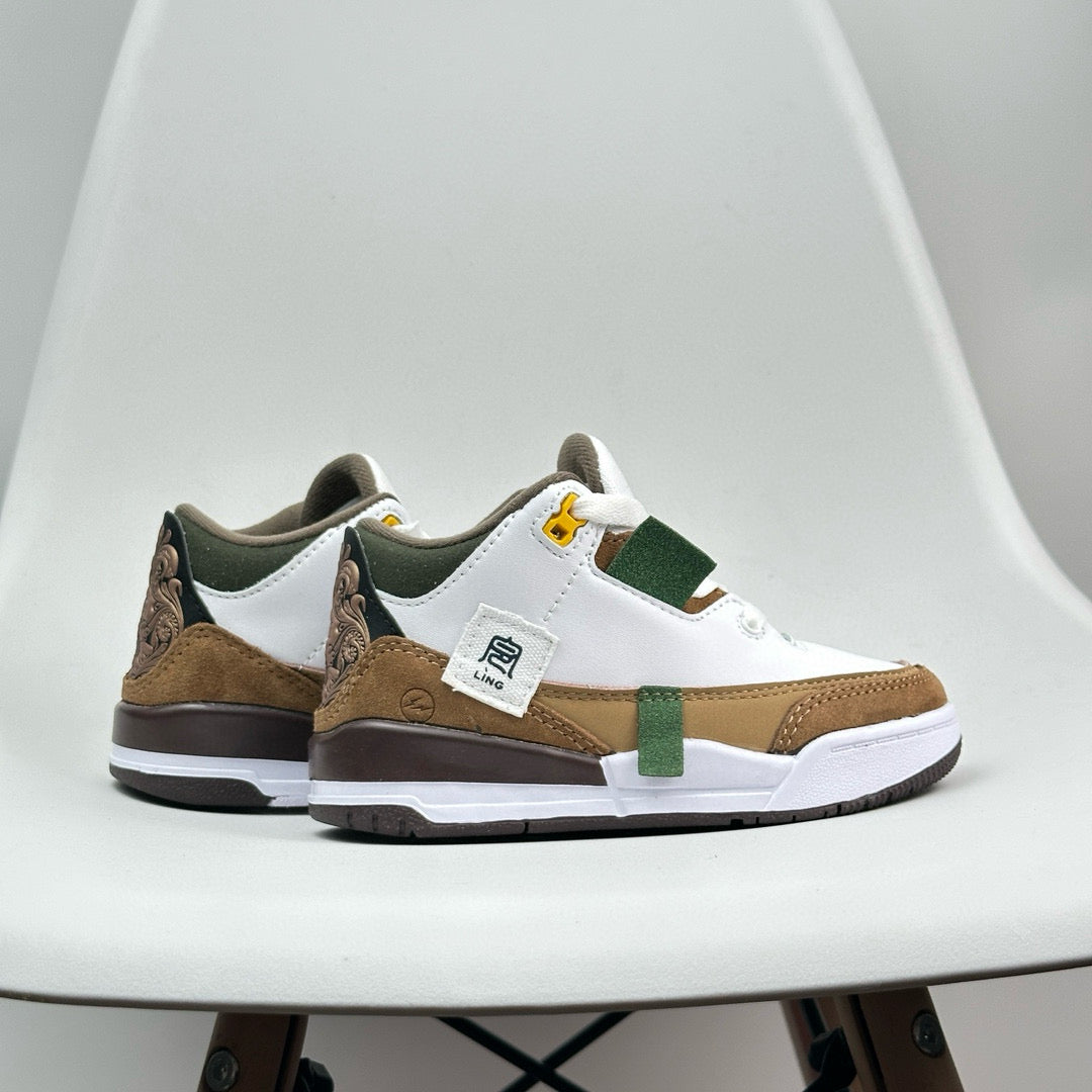 Jordan 3 children's shoes" white, brown"