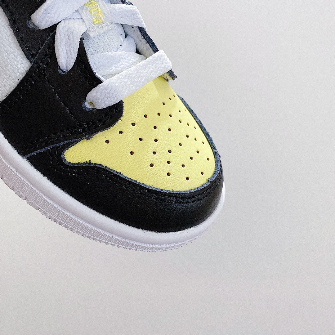 Joe 1 low-top elastic buckle parent-child shoes" white, blue, yellow, black"