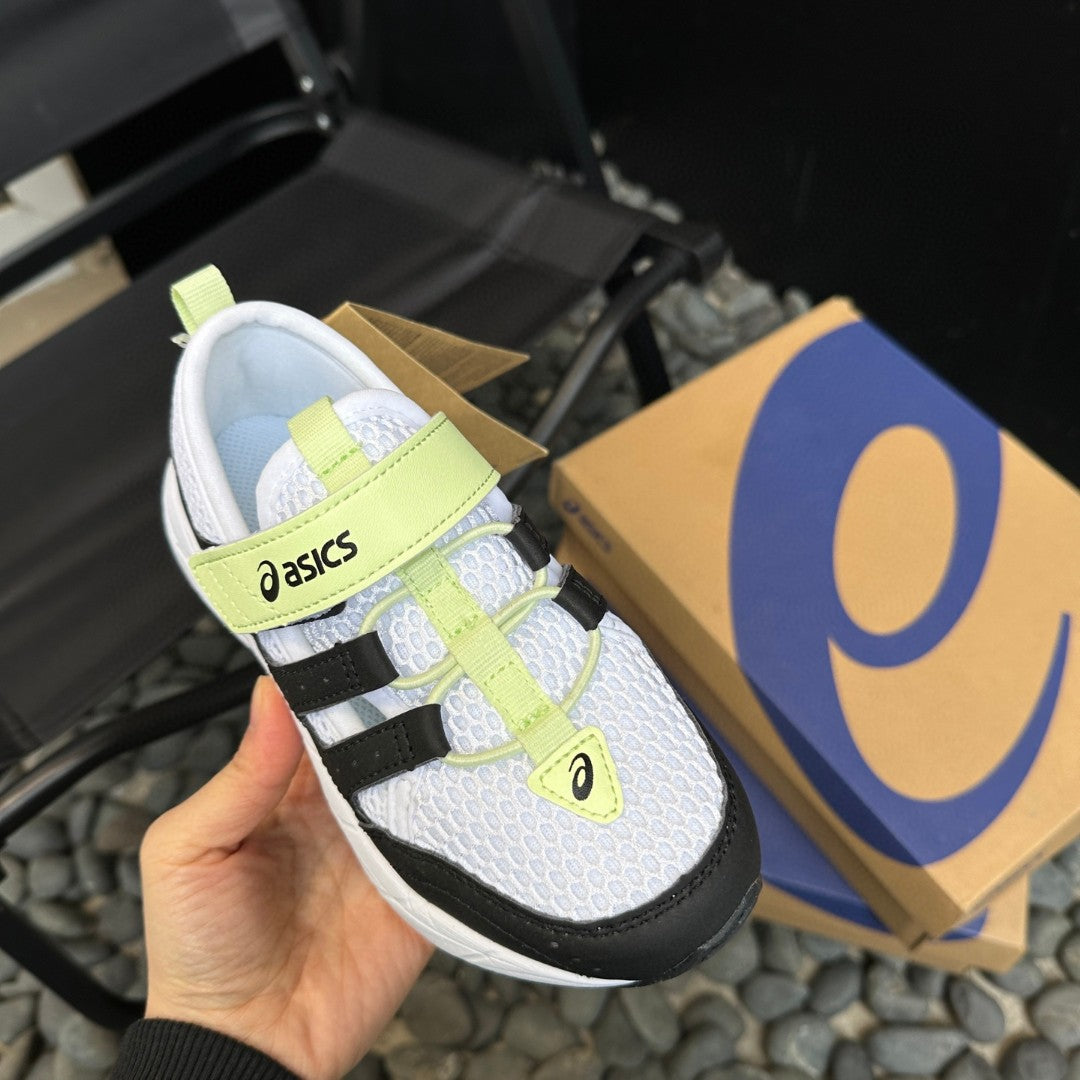 Asics children's tire hiking shoes "  white, yellow"