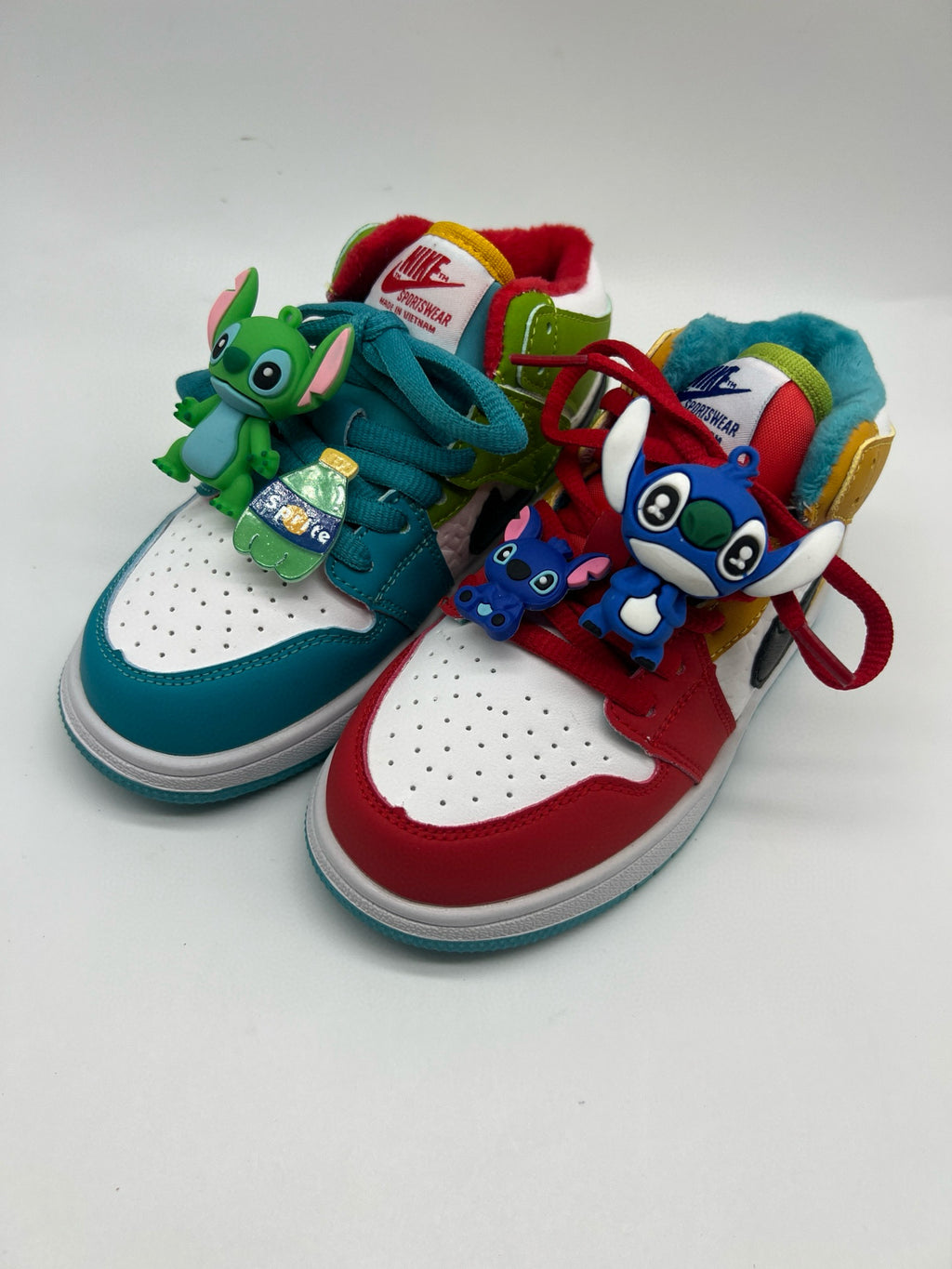 Joe One Cartoon Doll Accessories High Top Sneakers " red, mint green"