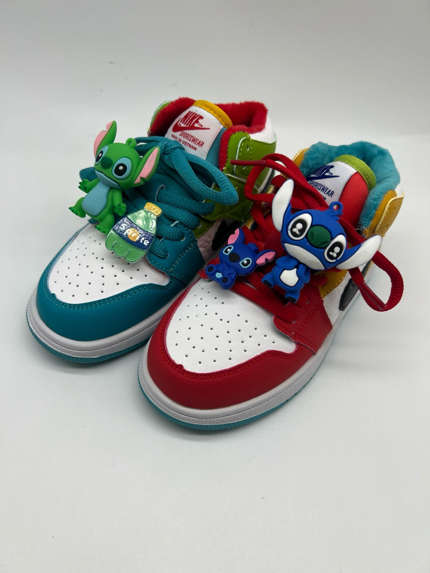 Joe One Cartoon Doll Accessories High Top Sneakers " red, mint green"