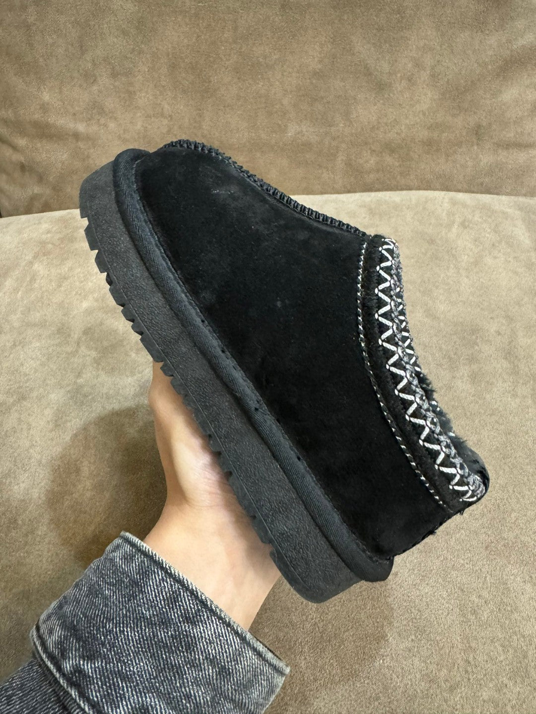 U-GG ethnic style fur short tube snow boots children's shoes