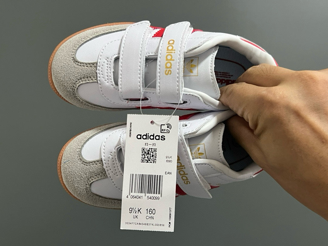 Adidas Samba Velcro Sneakers" white, red"