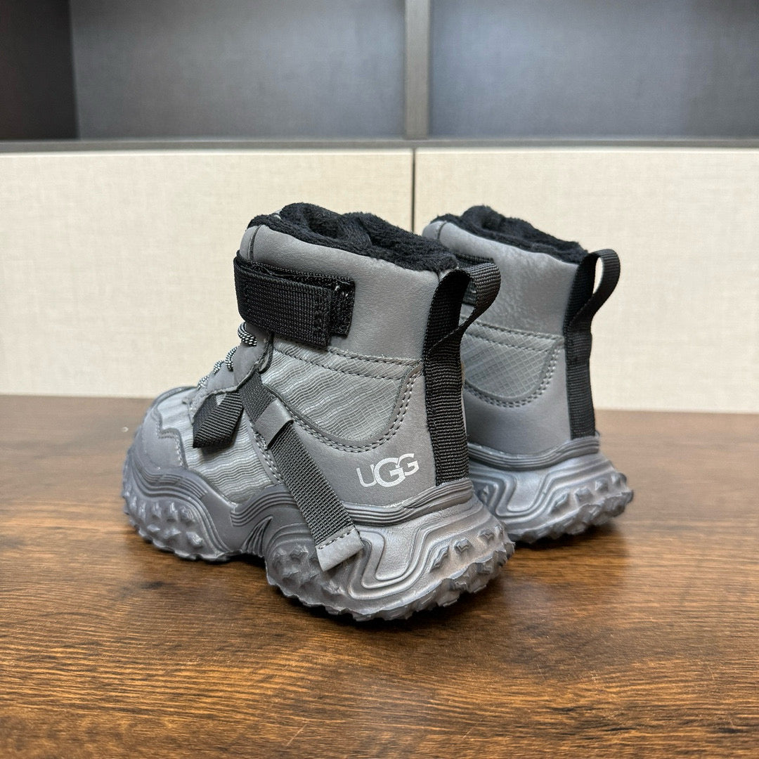 U-GG children's fleece boots" Gray"
