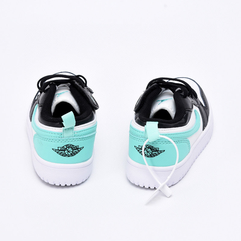 Joe 1 magic buckle children's shoes" white, black, Turquoise"