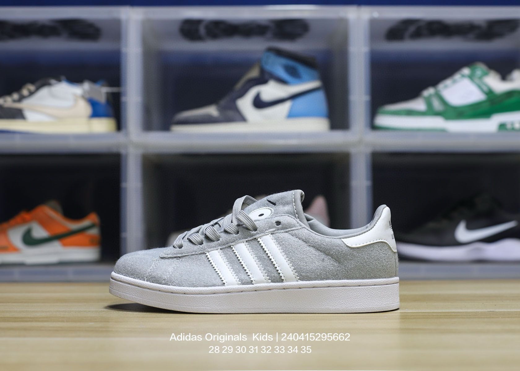 Adidas clover pig leather sneakers "gray"