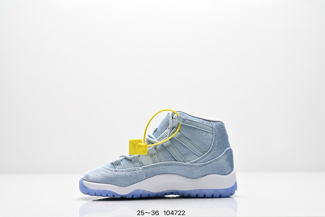 Joe 11 high-top high-quality children's shoes" basketball" light blue"