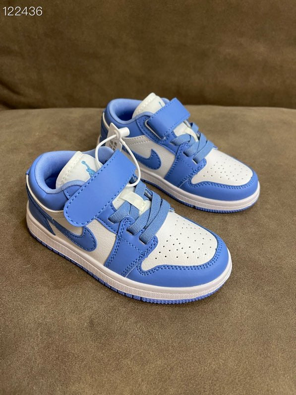AIR JORDAN 1 low-top Velcro" white, blue"