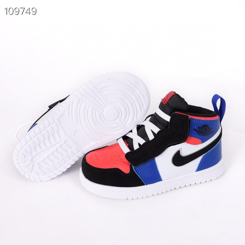Jordan high top elastic band" white, blue, red"