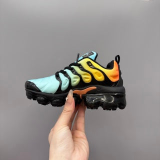 Nike AIR MAX plus full-length air cushion" light blue, yellow,& orange"