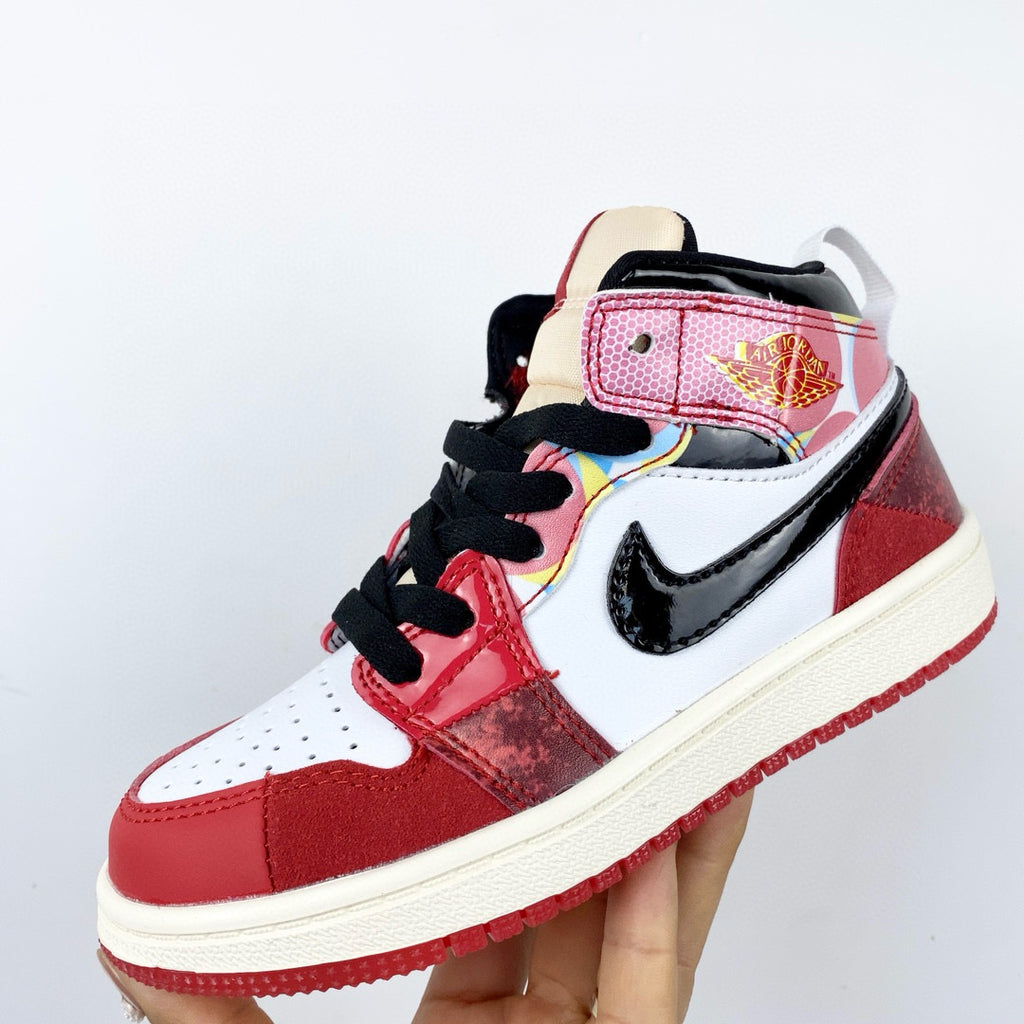 Joe 1 high top stitching" white, red"