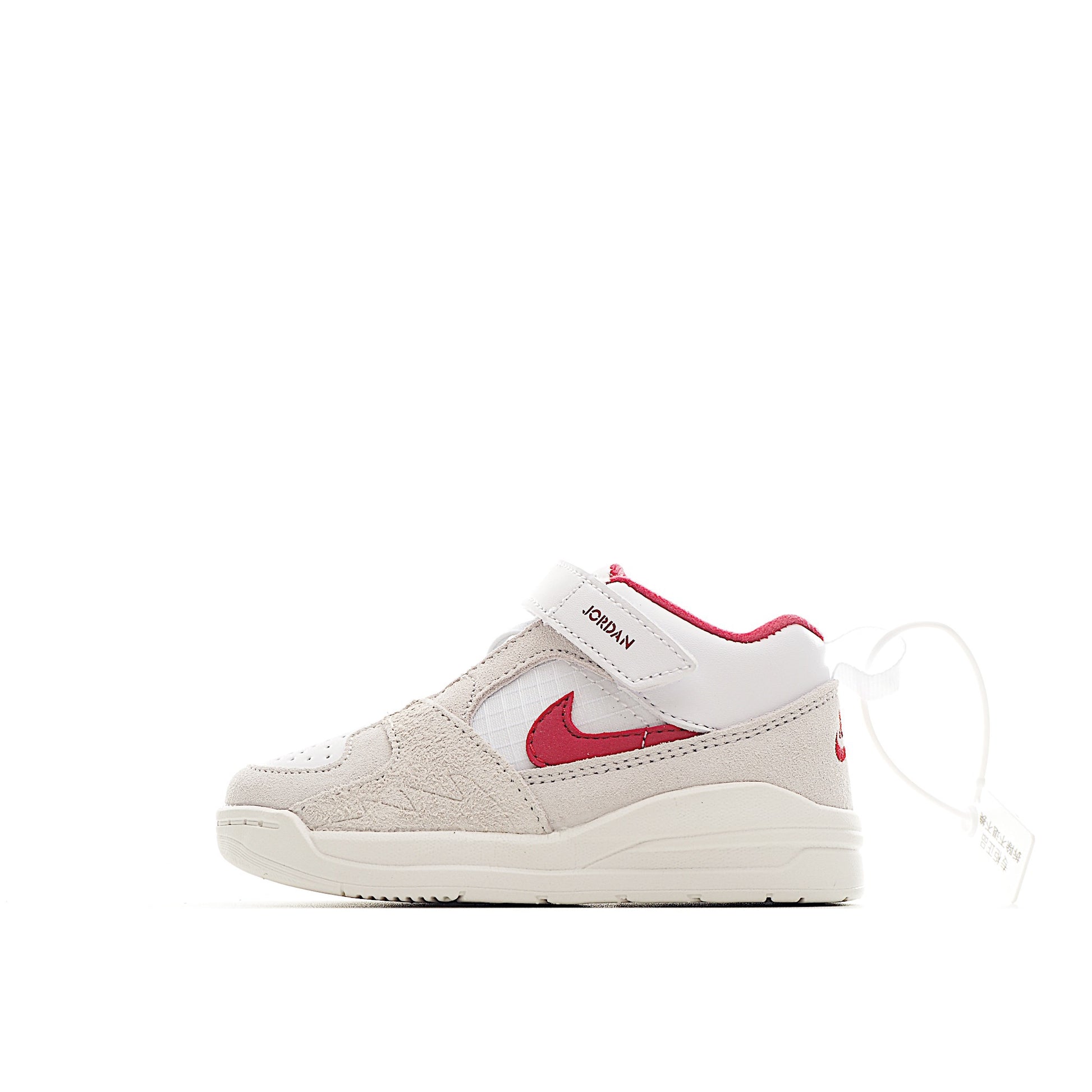 NK Jordan 90 children's casual shoes" light gray, red"