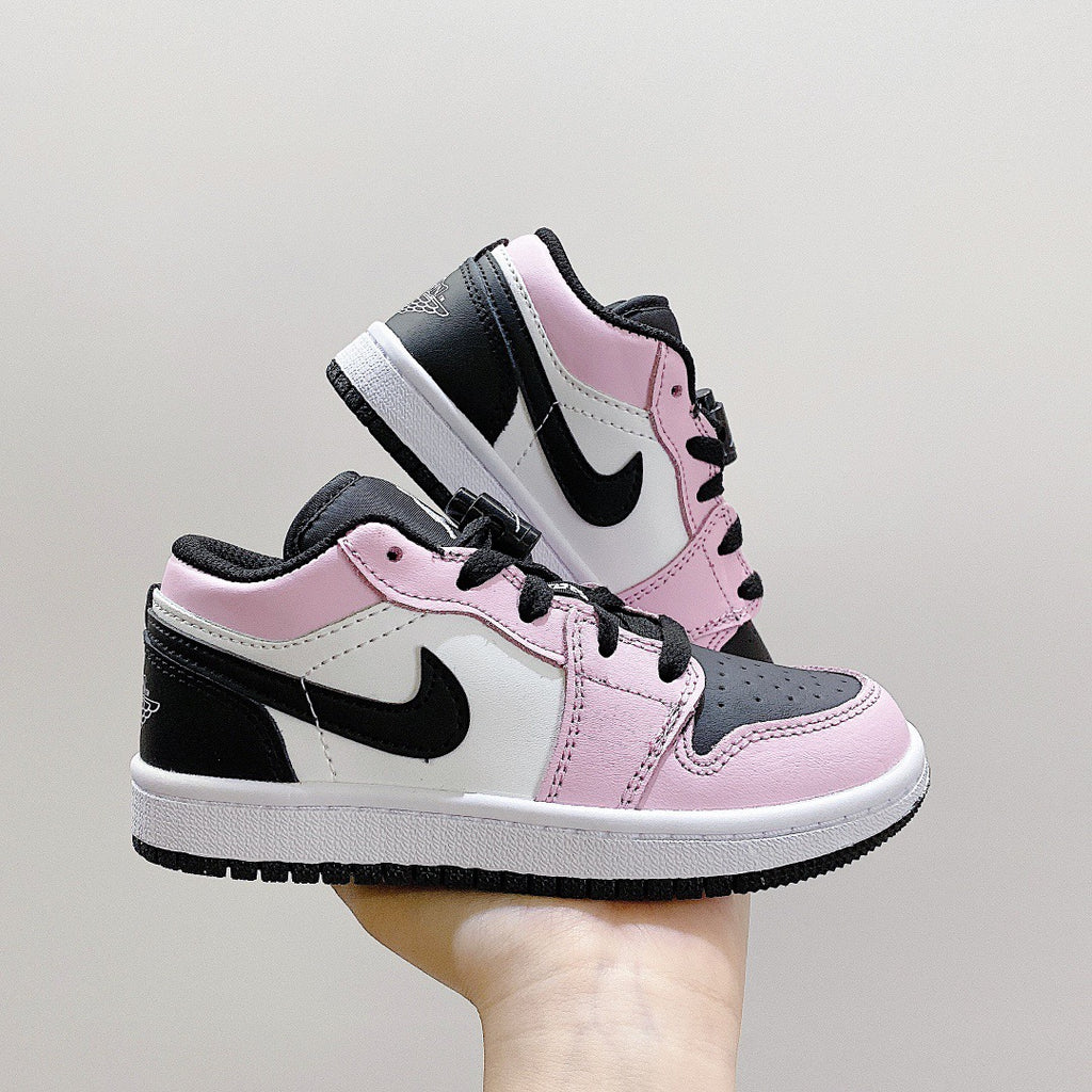 Joe 1 low-top elastic buckle parent-child shoes" white, pink, gray"