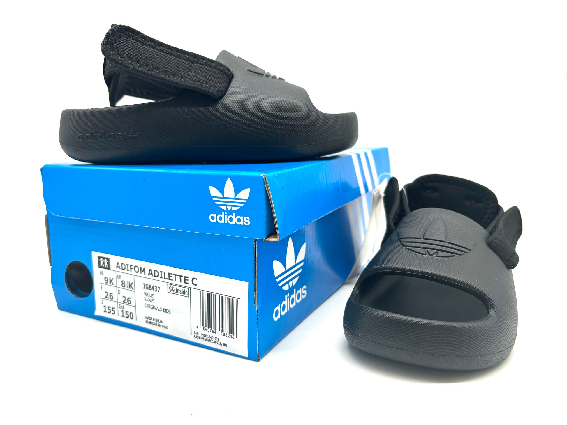 Adidas clover two-way open-toe outdoor " Black"