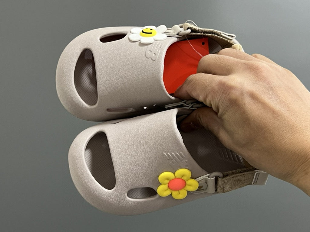 NB hole two-way sandals" several colors- flower"