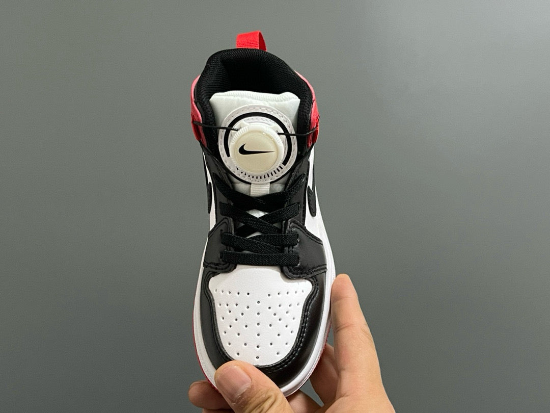 Joe 1 Zhongbang lock children's sports shoes" white, black, red"
