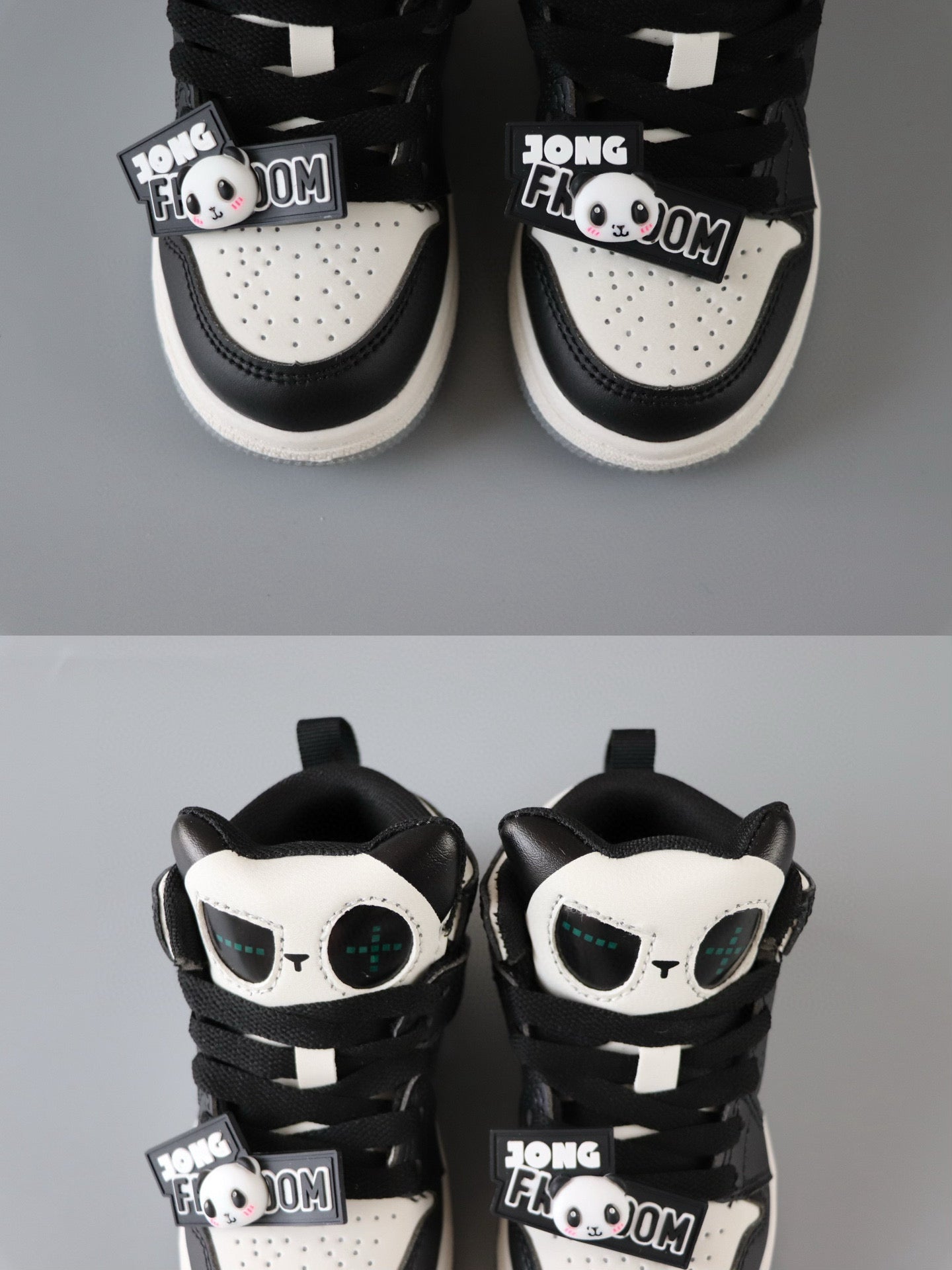 AJ Jordan Panda Light Shoes" white, black"