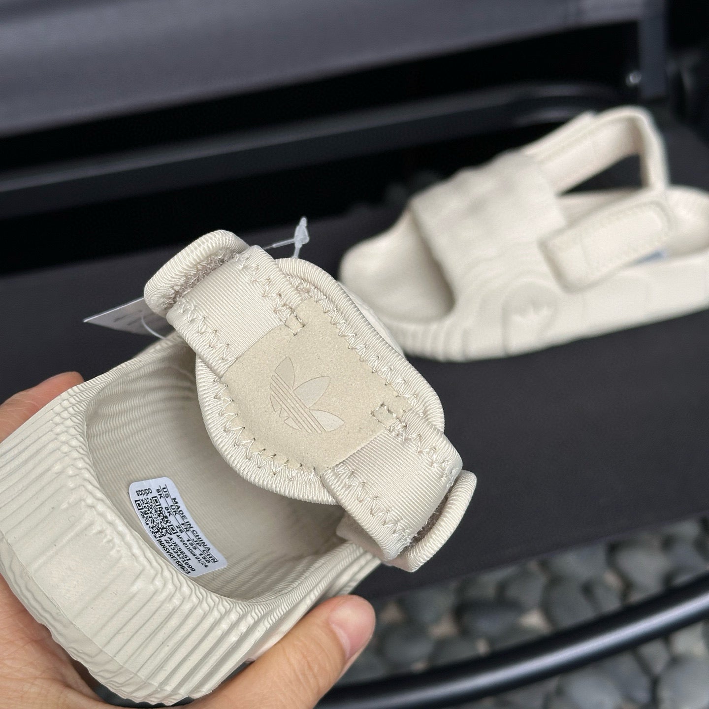 Adidas two-way beach sandals" cream"