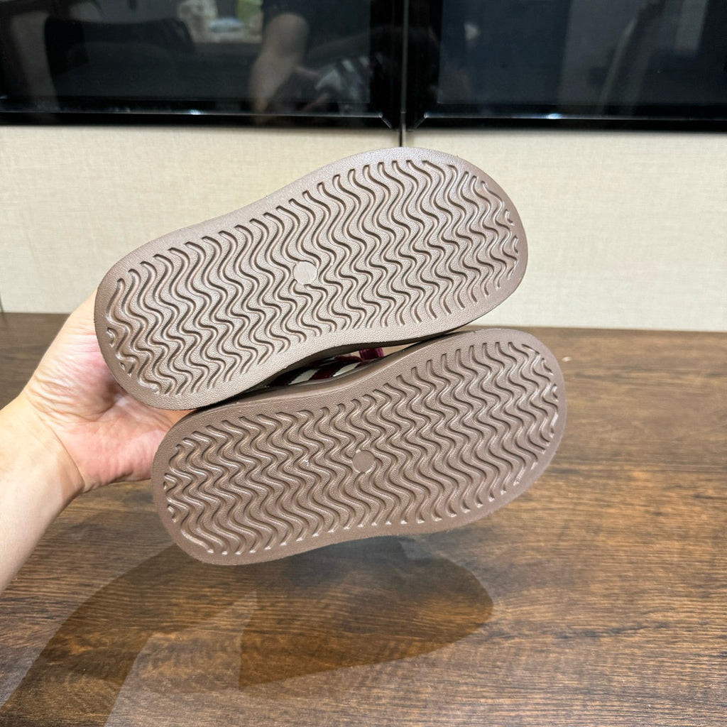 Adidas training invisible Velcro sneakers" Cream,  burgundy"