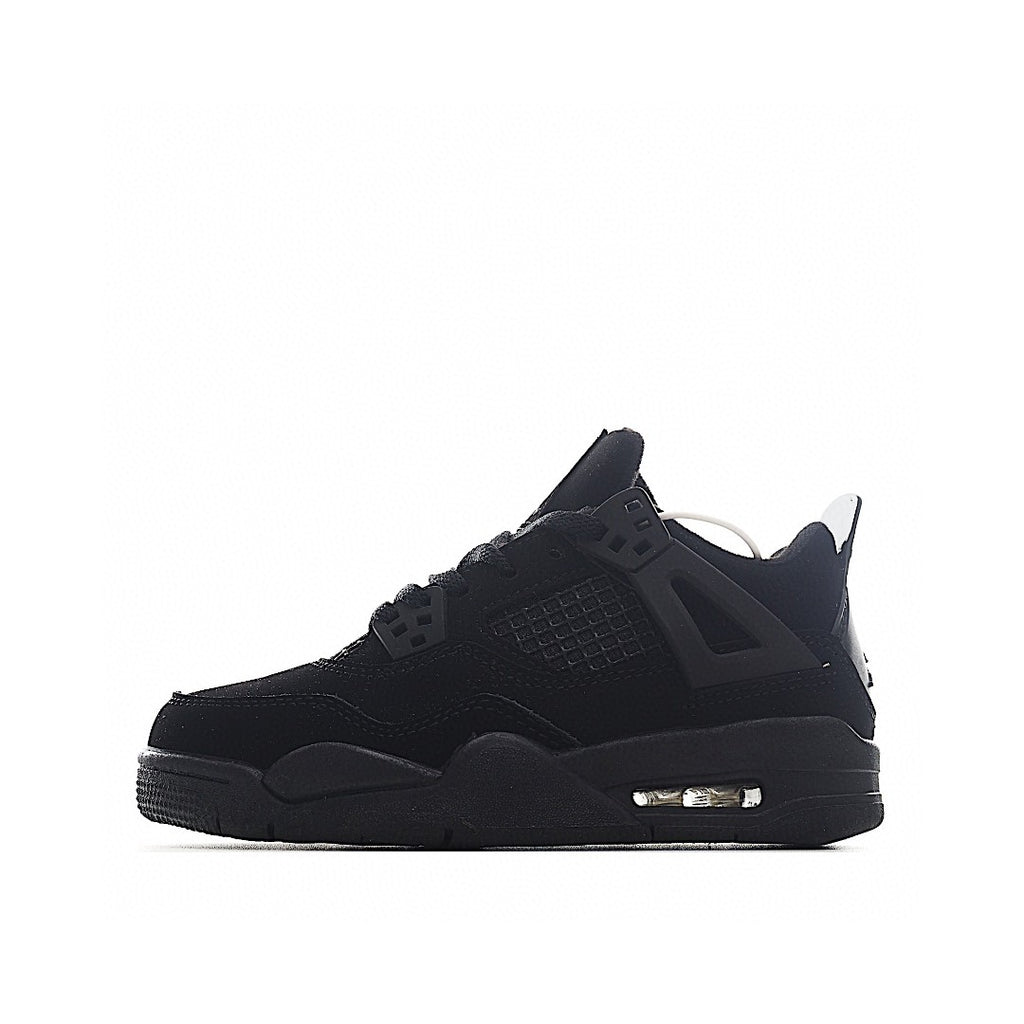 NK AJ 4th generation lace-up basketball air cushion children's shoes" black"